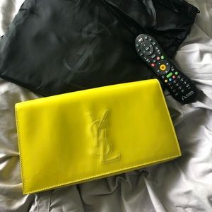 YSL (Yves Saint Laurent) yellow clutch
